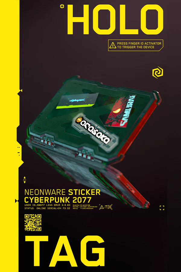 CYBERPUNK 2077 ARASAKA LIGHT UP STICKER - Image 3